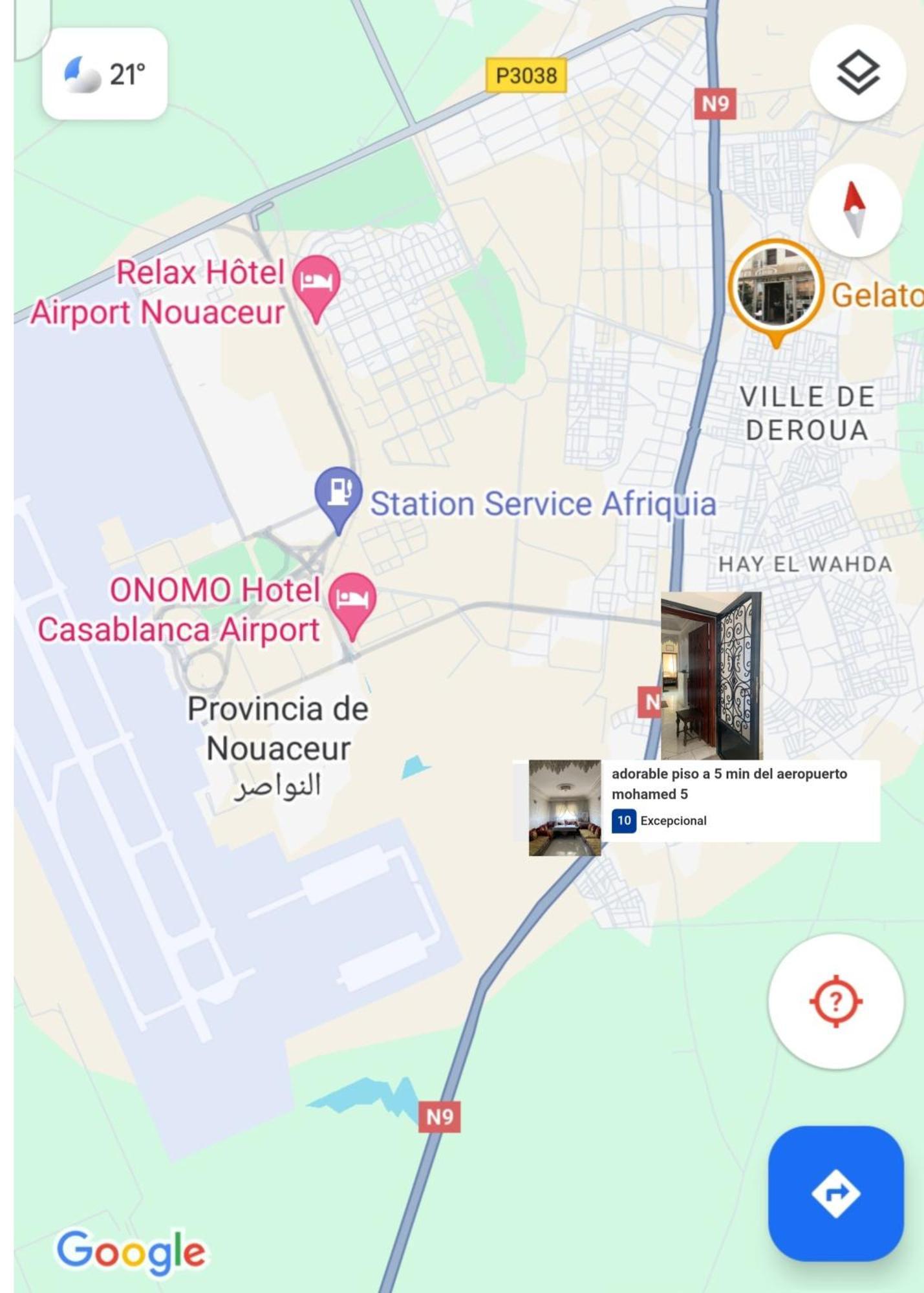 Adorable Apartamento A 8 Min Del Aeropuerto De Casablanca,Wifi Ultra Rapido Y Parking Gratis Derroua Bagian luar foto